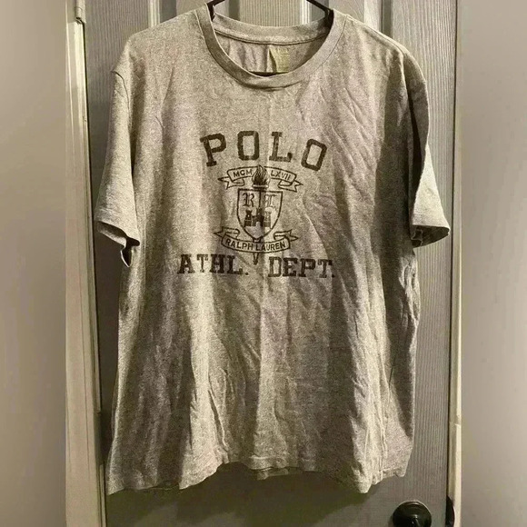 Polo Ralph Lauren Crew Short sleeve custom fit T shirt in gray Men’s size XL - Picture 1 of 8
